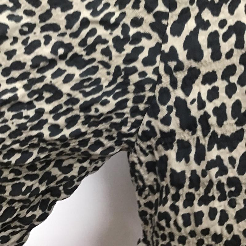 ザラ ZARA ワンピース ひざ丈スカート 5216 048 806 ティアードワンピース S ヒョウ柄・レオパード柄 黒 / ブラック / X ベージュ / ベージュ /  レディース USED 古着 中古 10107158