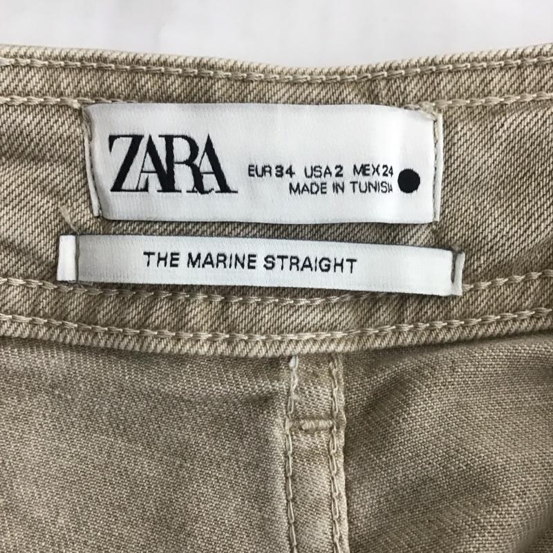 ザラ ZARA パンツ デニム、ジーンズ 34インチ 無地 ベージュ / ベージュ /  レディース USED 古着 中古 10110496