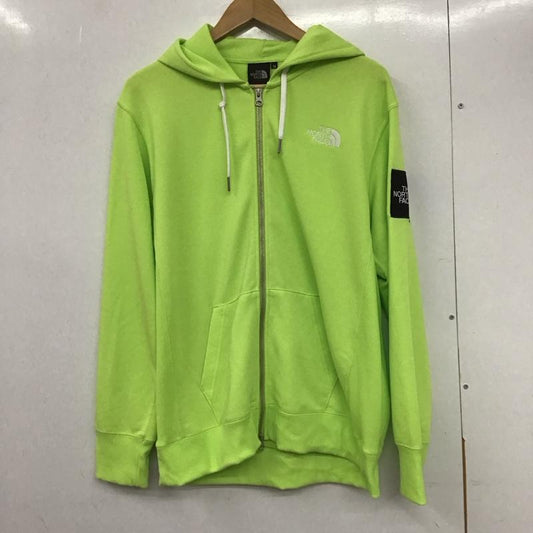 ザノースフェイス THE NORTH FACE パーカー 長袖 nt12231 SQUARELOGOFULLZIP スクエアロゴフルジップ ジップアップパーカ M ロゴ、文字 緑 / グリーン /  メンズ USED 古着 中古 10133260