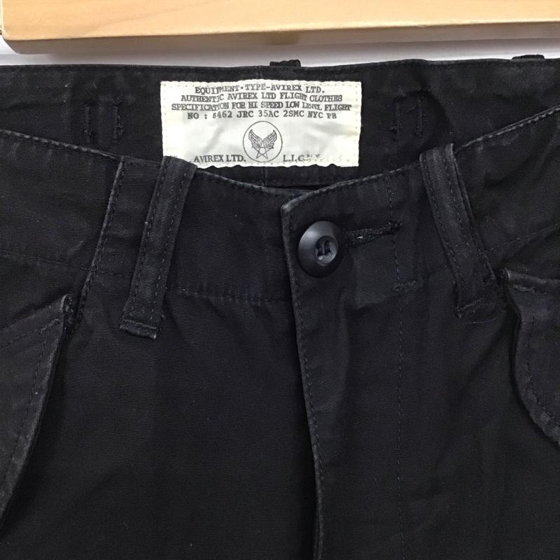 アヴィレックス AVIREX パンツ ワークパンツ、ペインターパンツ ワイドパンツ カジュアルパンツ ワークパンツ S 無地 黒 / ブラック /  メンズ USED 古着 中古 10146714