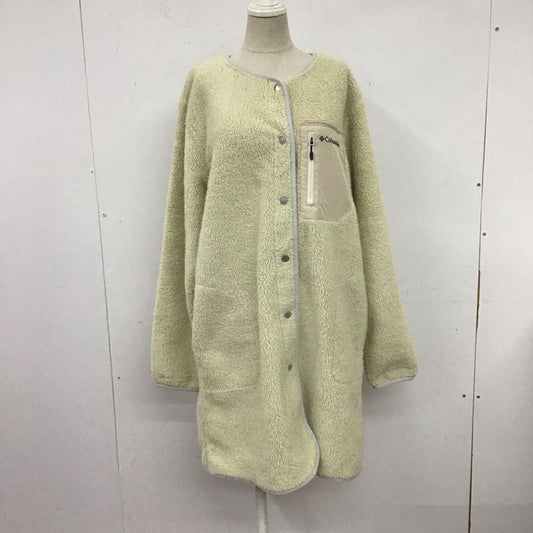 コロンビア Columbia ジャケット、上着 ジャケット、ブレザー 220 PL3228 シカゴアベニュージャケット ノーカラー ボア XL ロゴ、文字 アイボリー / アイボリー /  レディース USED 古着 中古 10109027