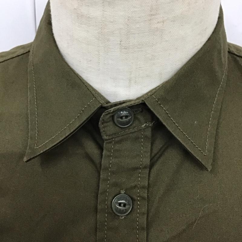 ディッキーズ Dickies シャツ、ブラウス 長袖 131M20WD01 ワークシャツ L ワンポイント カーキ / カーキ /  メンズ USED 古着 中古 10122159