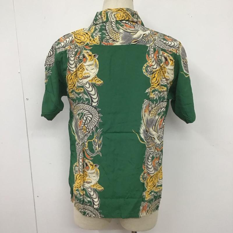 ウエアハウス WAREHOUSE シャツ、ブラウス 半袖 半袖シャツ アロハシャツ カジュアルシャツ カラーシャツ プリント 緑 / グリーン /  メンズ USED 古着 中古 10106770
