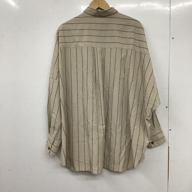 レプシィム LEPSIM シャツ、ブラウス 長袖 長袖シャツ ストライプシャツ カラーシャツ FREE ストライプ ベージュ / ベージュ /  レディース USED 古着 中古 10135077