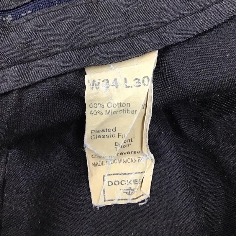 ドッカーズ DOCKERS パンツ ワークパンツ、ペインターパンツ ワイド 34 無地 黒 / ブラック /  メンズ USED 古着 中古 10118537