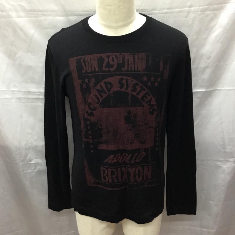 ポールスミス Paul Smith Tシャツ 長袖 M ロゴ、文字 X プリント 黒 / ブラック /  メンズ USED 古着 中古 10111897