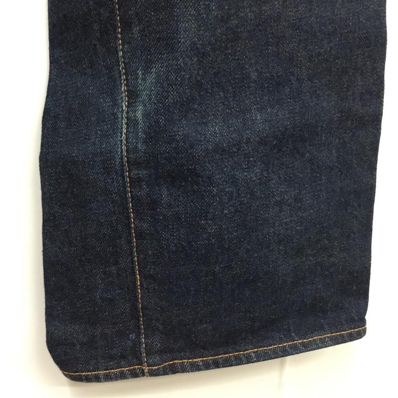 エヴィス EVISU パンツ デニム、ジーンズ デニムパンツ ストレートパンツ ワイドパンツ カジュアルパンツ 32インチ ロゴ、文字 インディゴ / インディゴ /  メンズ USED 古着 中古 10112320