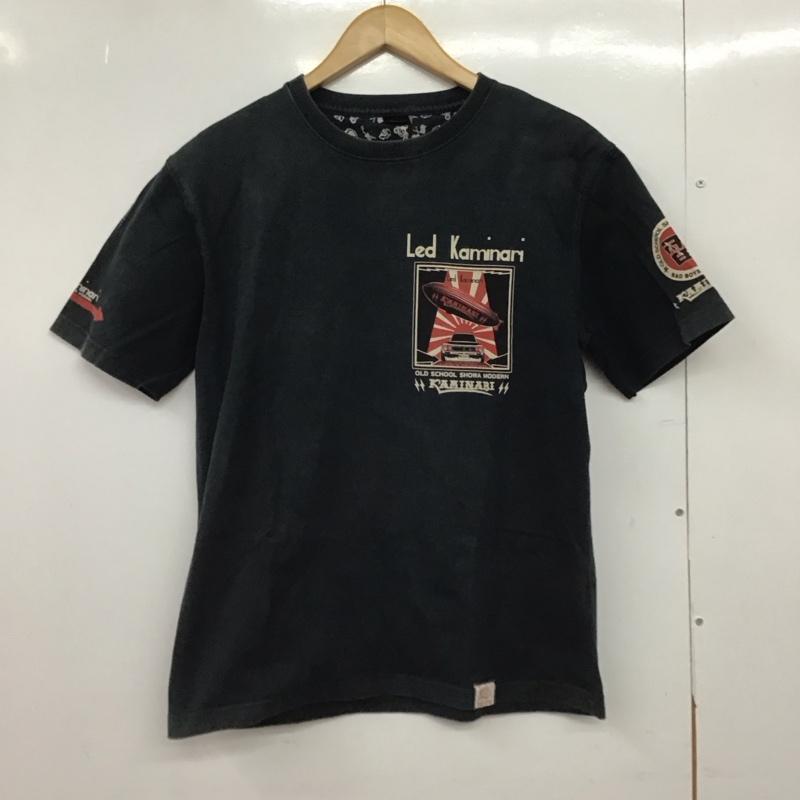 カミナリ KAMINARI Tシャツ 半袖 半袖カットソー プリントTシャツ クルーネックカットソー ted company ロゴ、文字 ダークグレー / ダークグレー /  メンズ USED 古着 中古 10150287