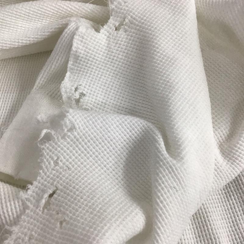 アンセルム ANCELLM カットソー 長袖 anc-ct134 25AW AGEWAFFLECREWLSTSHIRT 3 ダメージ加工 白 / ホワイト /  メンズ USED 古着 中古 10148066