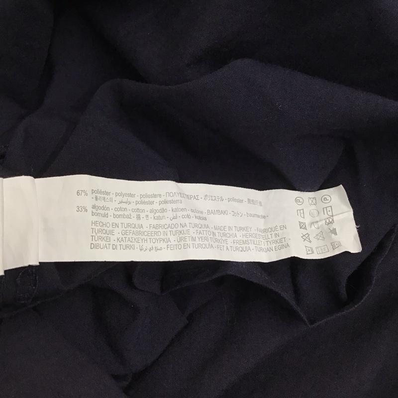 ザラ ZARA シャツ、ブラウス 長袖 長袖シャツ 無地シャツ カラーシャツ フレアシャツ S 無地 紺 / ネイビー /  レディース USED 古着 中古 10132661
