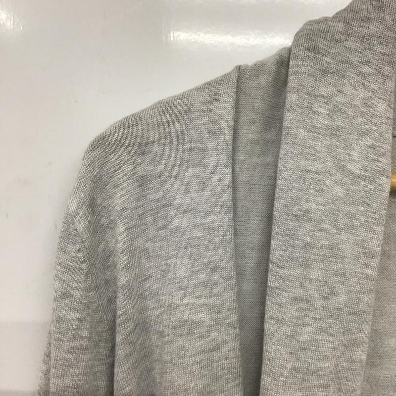 ザラ ZARA カーディガン 長袖 M 無地 灰 / グレー /  レディース USED 古着 中古 10148701