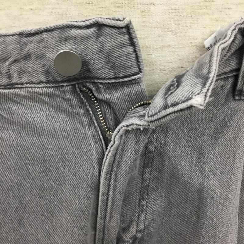 ザラ ZARA パンツ デニム、ジーンズ デニムパンツ ストレートパンツ ワイドパンツ カジュアルパンツ 36 無地 黒 / ブラック /  メンズ USED 古着 中古 10110080