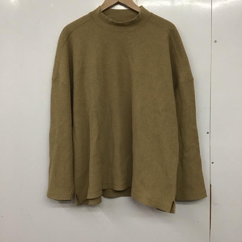 ニコアンド niko and... カットソー 長袖 長袖カットソー 無地カットソー クルーネック ワッフル 3 無地 ベージュ / ベージュ /  メンズ USED 古着 中古 10140305