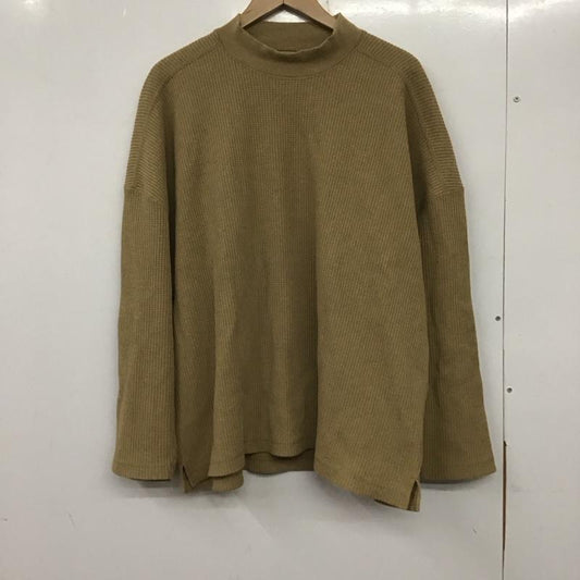 ニコアンド niko and... カットソー 長袖 長袖カットソー 無地カットソー クルーネック ワッフル 3 無地 ベージュ / ベージュ /  メンズ USED 古着 中古 10140305