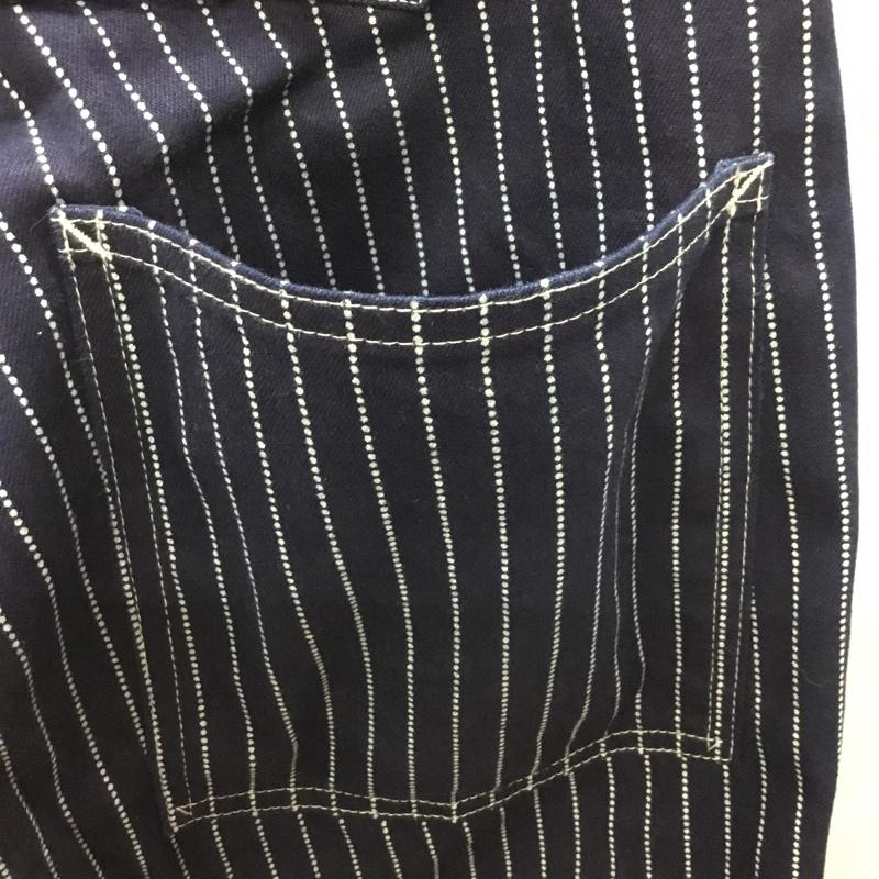 シュガーケーン SUGAR CANE パンツ デニム、ジーンズ デニムジーンズ ワイドパンツ ストレートパンツ ストライプパンツ 30インチ ストライプ 紺 / ネイビー /  メンズ USED 古着 中古 10113867