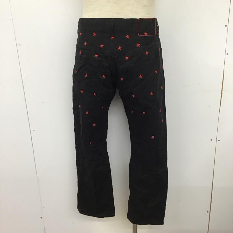 トミーヒルフィガー TOMMY HILFIGER パンツ デニム、ジーンズ カラーパンツ カジュアルパンツ スリムパンツ M ロゴ、文字 黒 / ブラック /  メンズ USED 古着 中古 10111102