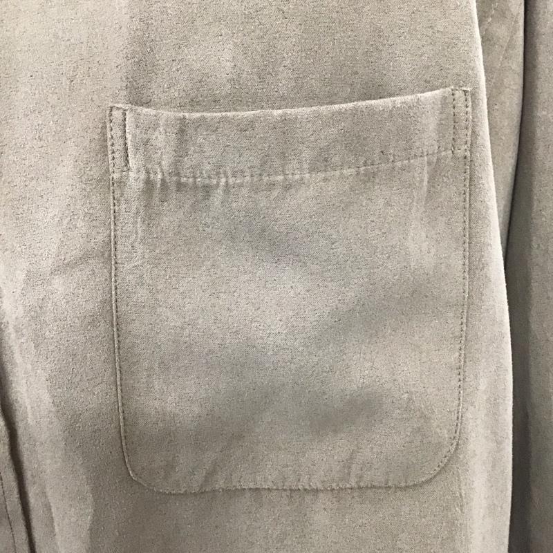 ウ゛ァンヒューゼン VANHEUSEN シャツ、ブラウス 長袖 L 無地 ベージュ / ベージュ /  メンズ USED 古着 中古 10108056