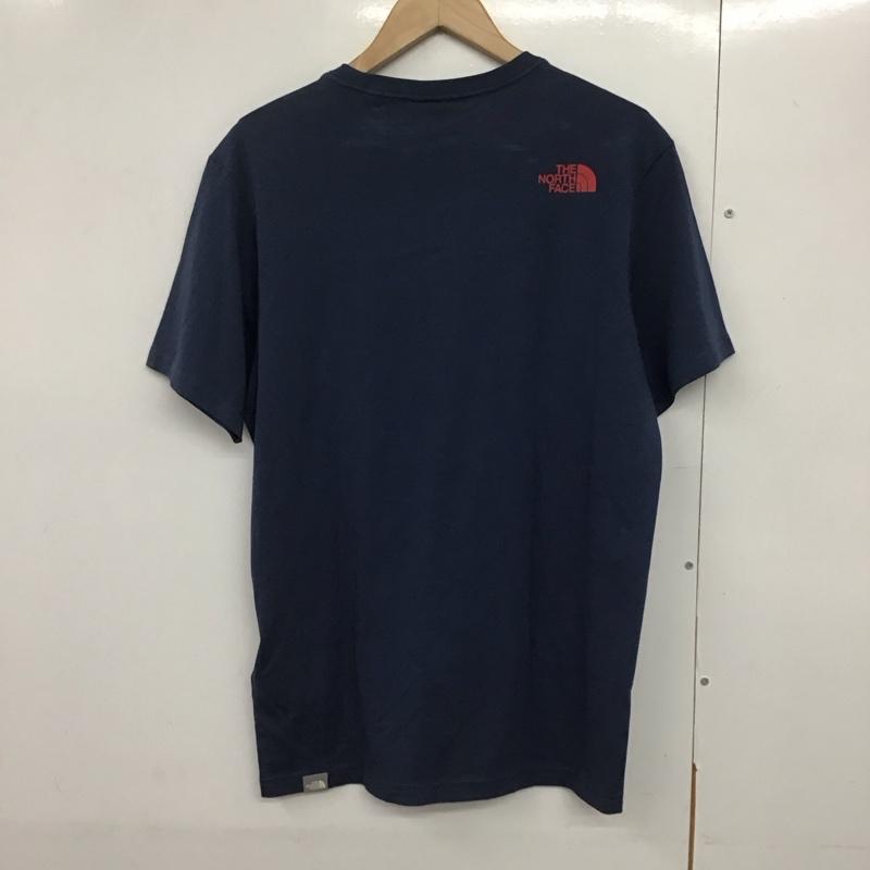 ザノースフェイス THE NORTH FACE Tシャツ 半袖 半袖カットソー プリントTシャツ クルーネックカットソー S ロゴ、文字 紺 / ネイビー /  メンズ USED 古着 中古 10141499