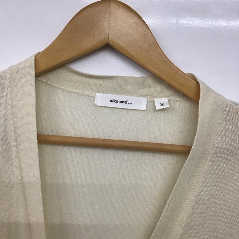 ニコアンド niko and... カーディガン 長袖 長袖ロングカーディガン フロントボタン 4 無地 アイボリー / アイボリー /  レディース USED 古着 中古 10143758
