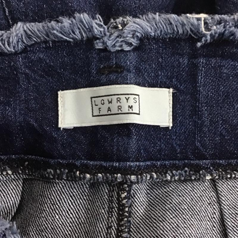 ローリーズファーム LOWRYS FARM パンツ デニム、ジーンズ LF517000N9 ワイドパンツ フリンジ M 無地 インディゴ / インディゴ /  レディース USED 古着 中古 10138983