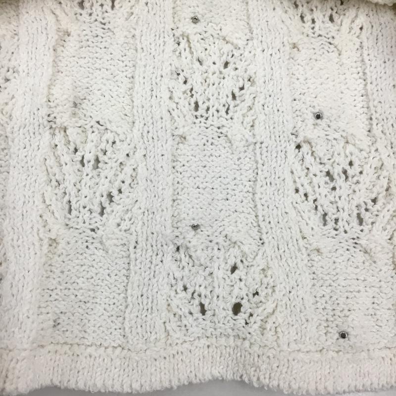 ザラ ZARA スカート ミニスカート 4331/105/250 フェイクパールトリムニットミニスカート S 無地 白 / ホワイト /  レディース USED 古着 中古 10121966