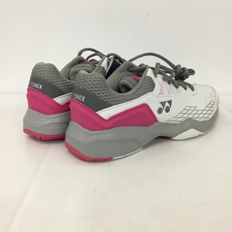 ヨネックス YONEX スニーカー スニーカー SHT103 テニスシューズ パワークッション103 箱有 24cm 24.0cm ロゴ、文字 白 / ホワイト / X 灰 / グレー / X 桃 / ピンク /  レディース USED 古着 中古 10147964