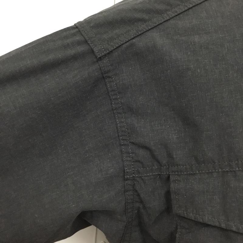 ザノースフェイス THE NORTH FACE シャツ、ブラウス 半袖 nt3320n Polyester Linen Field H/S Shirt M 無地 黒 / ブラック /  メンズ USED 古着 中古 10119859