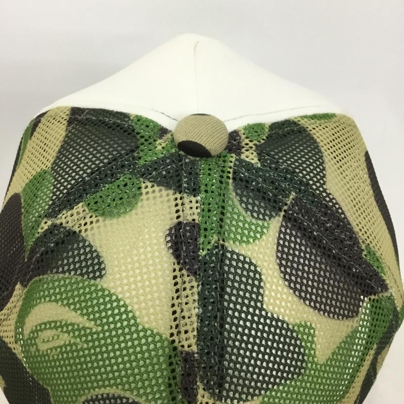 アベイシングエイプ A BATHING APE 帽子 キャップ 001CPL301012M メッシュキャップ カモ柄 迷彩 FREE ロゴ、文字 カーキ / カーキ / X 緑 / グリーン /  メンズ USED 古着 中古 10136965