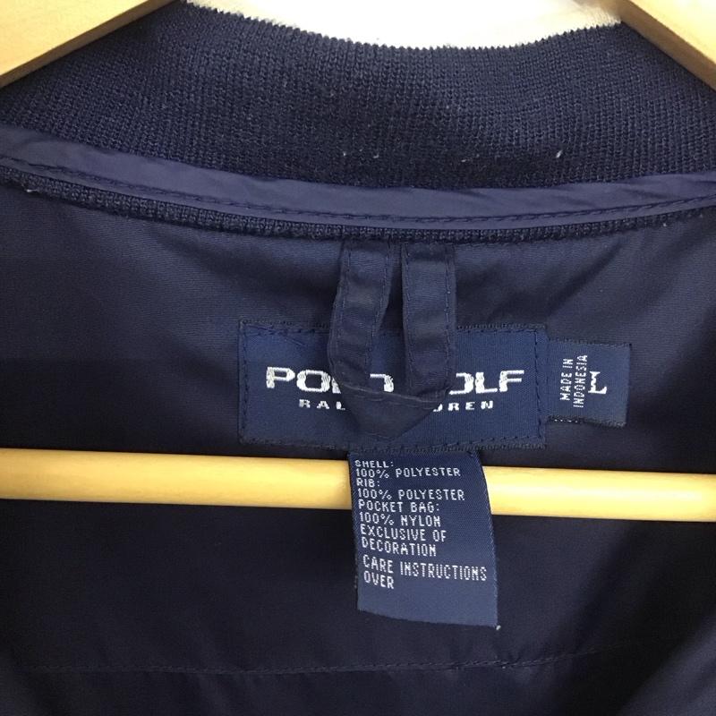 ポロゴルフラルフローレン POLOGOLF ジャケット、上着 ジャンパー、ブルゾン ジップアップジャケット ナイロンジャケット アウター L ロゴ、文字 紺 / ネイビー /  メンズ USED 古着 中古 10148489