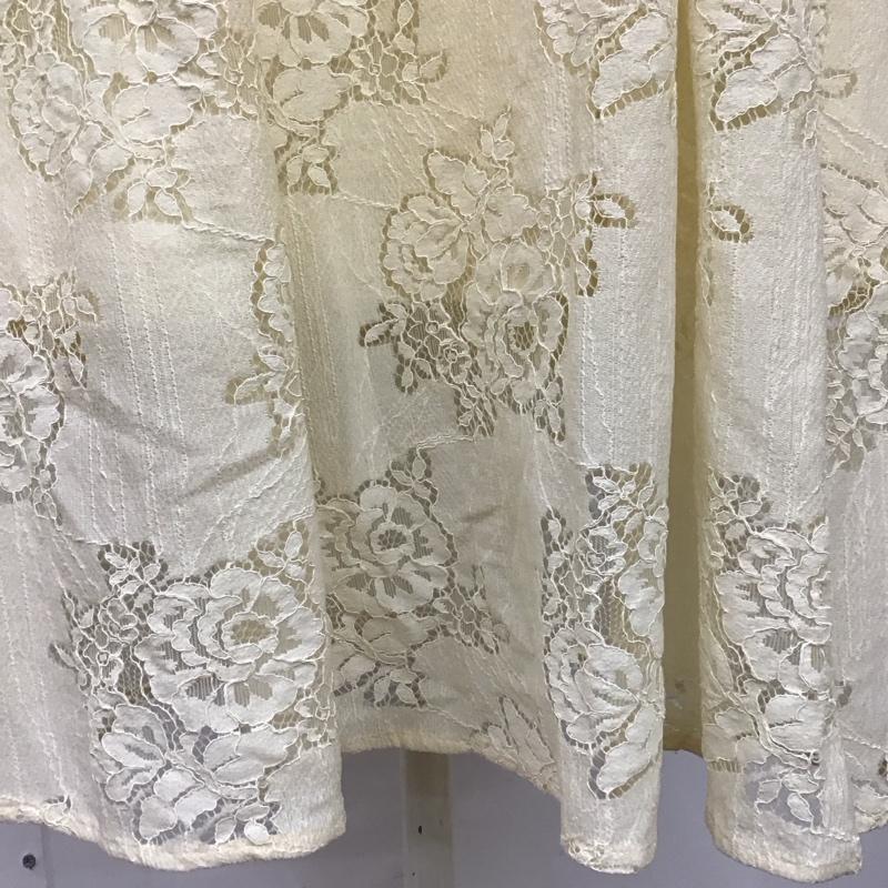 アルシーヴ archives ワンピース ロングスカート AR223010-21 レース スクエアネック 半袖 M レース柄 アイボリー / アイボリー /  レディース USED 古着 中古 10111549