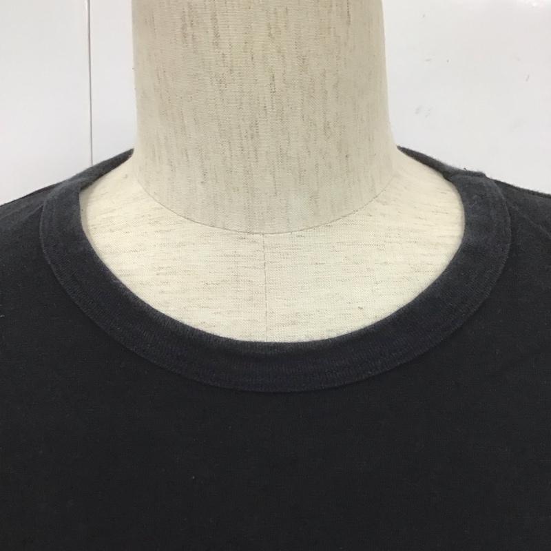 桃太郎ジーンズ MOMOTARO JEANS Tシャツ 半袖 半袖カットソー プリントTシャツ クルーネックカットソー XL 無地 黒 / ブラック /  メンズ USED 古着 中古 10107210