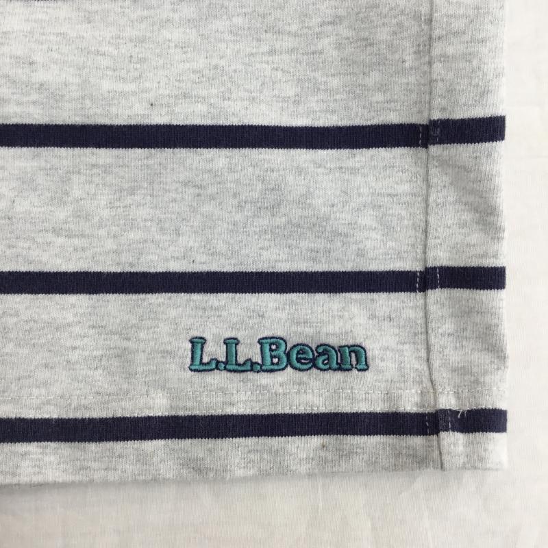 エルエルビーン L.L.Bean Tシャツ 半袖 L ボーダー柄 灰 / グレー / X 紺 / ネイビー /  メンズ USED 古着 中古 10145807