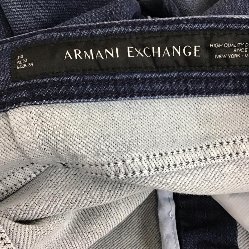 アルマーニエクスチェンジ ARMANI EXCHANGE パンツ デニム、ジーンズ 3LZJ13 Z7P6Z SLIM ストレッチ 34 ロゴ、文字 インディゴ / インディゴ /  メンズ USED 古着 中古 10120207