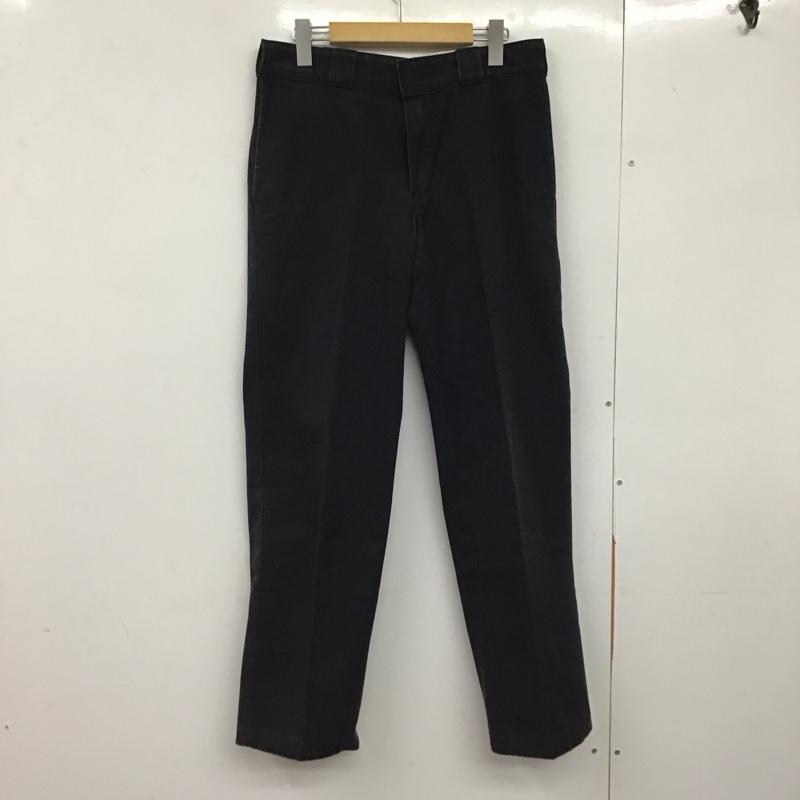 ディッキーズ Dickies パンツ ワークパンツ、ペインターパンツ ワークパンツ ワイドパンツ カジュアルパンツ 34 無地 黒 / ブラック /  メンズ USED 古着 中古 10150377
