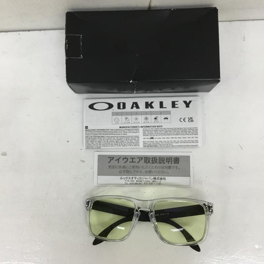 オークリー OAKLEY めがね・サングラス サングラス OO9244-6356 オークリー　ホルブルック ワンポイント 透明 / クリア / X 黄緑 / イエローグリーン /  メンズ USED 古着 中古 10133601