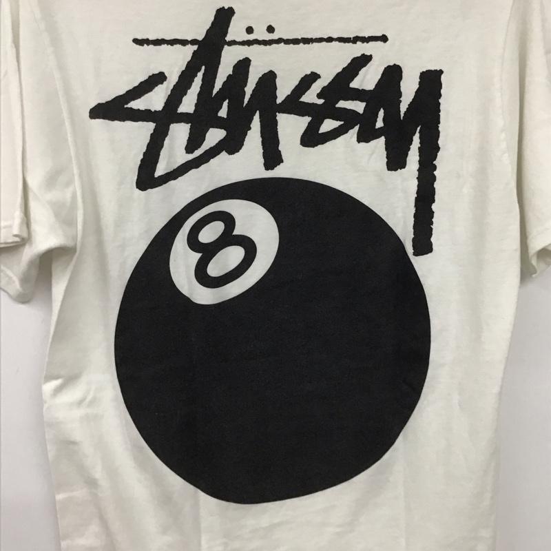 ステューシー STUSSY Tシャツ 半袖 半袖カットソー プリントTシャツ クルーネックカットソー S プリント 白 / ホワイト /  メンズ USED 古着 中古 10136245