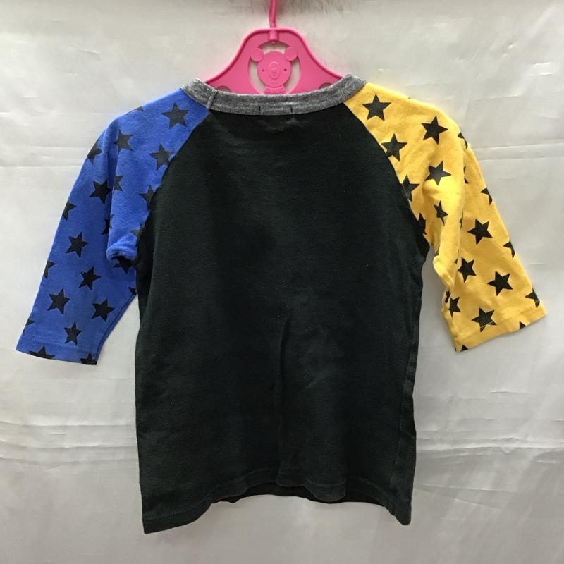 ダブルB Double B Tシャツ 七分袖 63-5202-561-13 ラグランスリーブ 星 キッズ 100cm 100cm ロゴ、文字 黒 / ブラック / X 青 / ブルー / X 黄 / イエロー /  ボーイズ USED 古着 中古 10116902