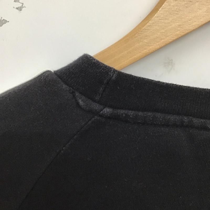 アディダス adidas トレーナー 長袖 dv1555 スウェット 長袖カットソー クルーネック M ロゴ、文字 黒 / ブラック /  メンズ USED 古着 中古 10129078