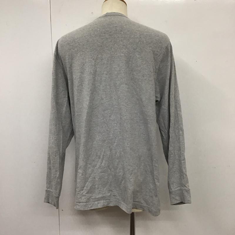 カーハート Carhartt カットソー 長袖 長袖カットソー クルーネックカットソー ロングスリーブカットソー プリントTシャツ L ロゴ、文字 灰 / グレー /  メンズ USED 古着 中古 10112508