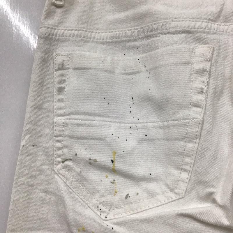 ディーゼル DIESEL パンツ デニム、ジーンズ デニムパンツ スリムパンツ ストレッチパンツ ジーンズ 34 プリント 白 / ホワイト /  メンズ USED 古着 中古 10115619