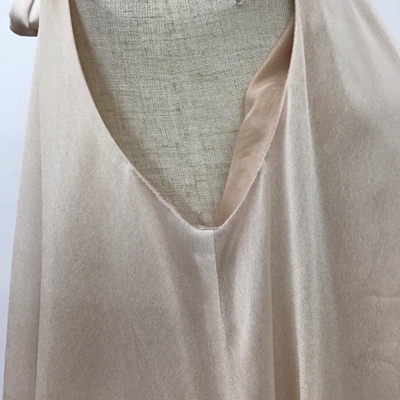 レイビームス Ray BEAMS ワンピース ひざ丈スカート 619A-3485 ノースリーブ シフォン リボン 無地 桃 / ピンク /  レディース USED 古着 中古 10113862