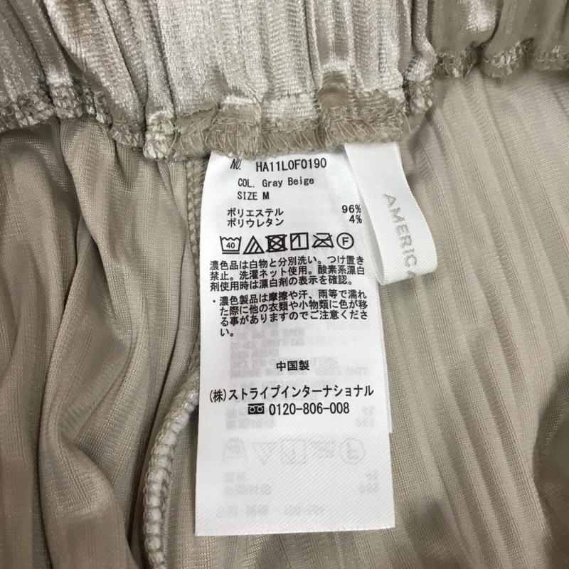 アメリカンホリック AMERICAN HOLIC ボトムス ボトムス ha11l0f0190 プリーツワイドパンツ フレアパンツ カジュアルパンツ M 無地 灰 / グレー /  レディース USED 古着 中古 10112239