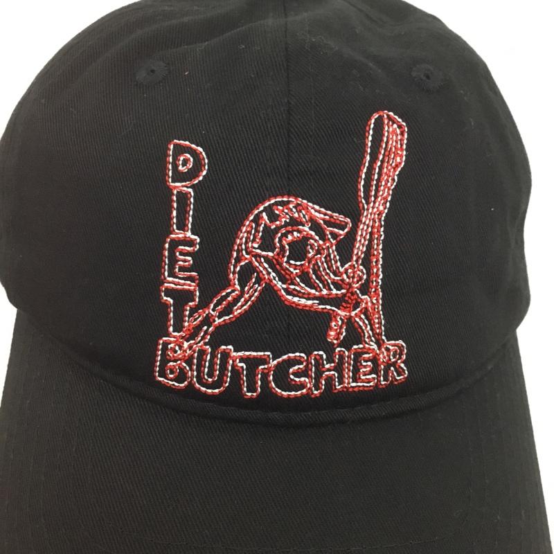 ダイエットブッチャー スリムスキン DIET BUTCHER SLIM SKIN 帽子 キャップ MARL BORO ロゴ、文字 黒 / ブラック /  メンズ USED 古着 中古 10133405