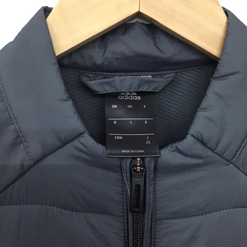 アディダス adidas ジャケット、上着 ジャケット、ブレザー fj6219 スポーツウェア ジップアップジャケット アウター L 無地 灰 / グレー /  メンズ USED 古着 中古 10145668