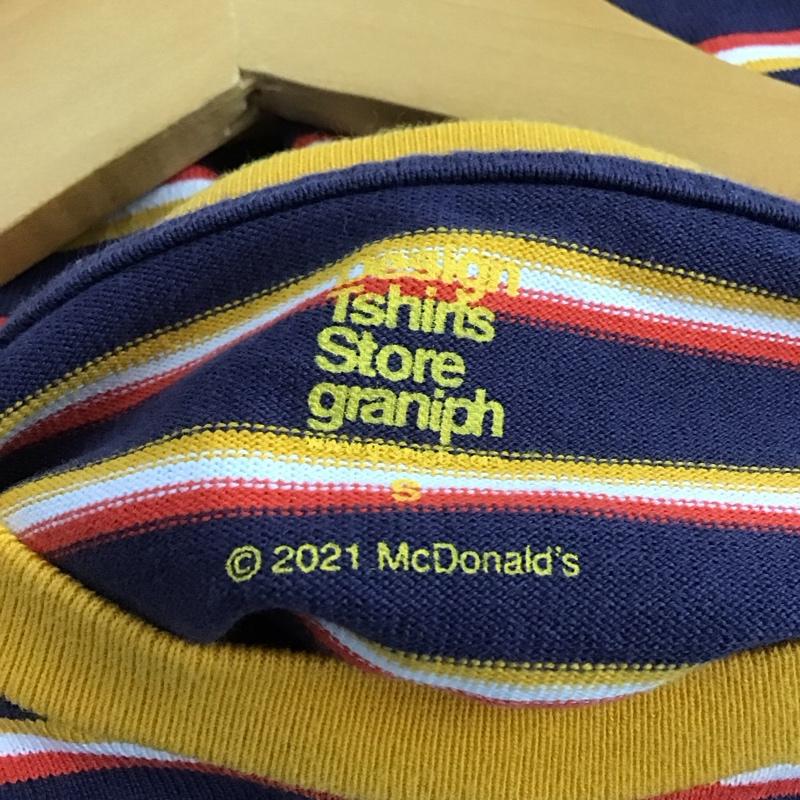 デザインティーシャツストアグラニフ Designtshirtsstoregraniph Tシャツ 半袖 半袖カットソー プリントTシャツ クルーネックカットソー S ボーダー柄 マルチカラー / マルチカラー /  メンズ USED 古着 中古 10145741