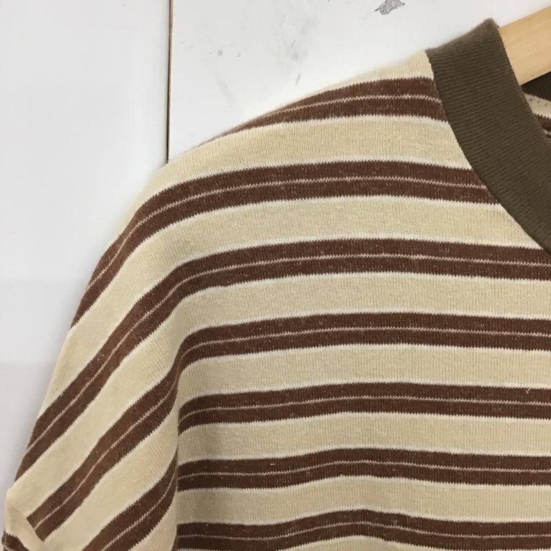タウンクラフト TOWNCRAFT Tシャツ 半袖 半袖カットソー プリントTシャツ クルーネックカットソー L ボーダー柄 マルチカラー / マルチカラー /  メンズ USED 古着 中古 10128674