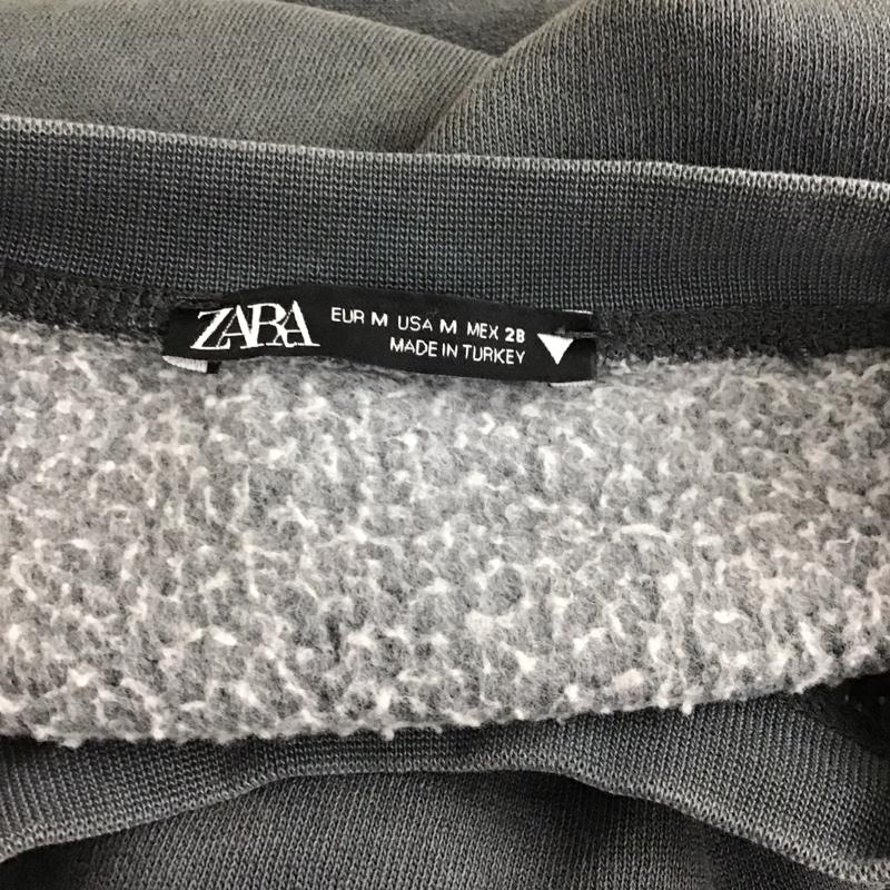 ザラ ZARA トレーナー 長袖 6050 343 802 スウェット 裏起毛 M ダメージ加工 チャコールグレー / チャコールグレー /  レディース USED 古着 中古 10119393