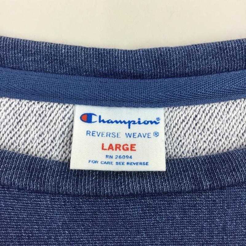 チャンピオン Champion トレーナー 長袖 CW-L004 スウェット L ワンポイント 紺 / ネイビー /  レディース USED 古着 中古 10112901