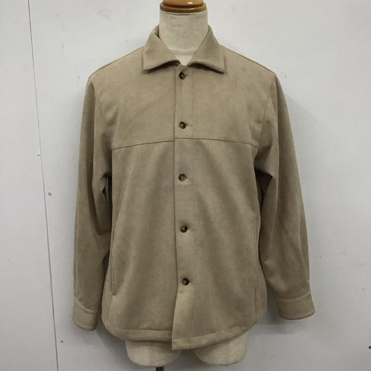 ナノユニバース nano・universe ジャケット、上着 ジャンパー、ブルゾン 668-4212210 フェイクスウェードストレッチシャツブルゾン M 無地 グレージュ / グレージュ /  メンズ USED 古着 中古 10123203