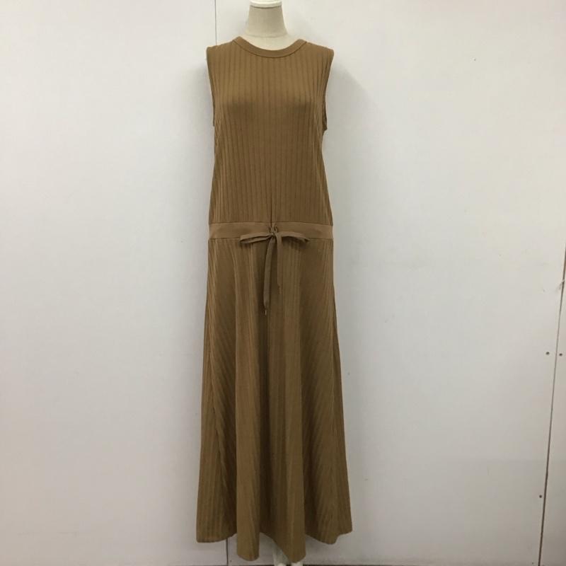 マウジー MOUSSY ワンピース ロングスカート 010CAH80-5340 CUT RIB FLARE ドレス ノースリーブ FREE 無地 茶 / ブラウン /  レディース USED 古着 中古 10118820